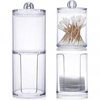 2-in-1 Acrylic Candy and Cotton Swab Holder