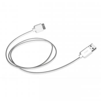 Cabo de Transferência MicroUSB para USB 3.0 Branco