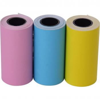 Papier thermique auto-adhésif pour PeriPage A6, 57x30mm, pack de 3