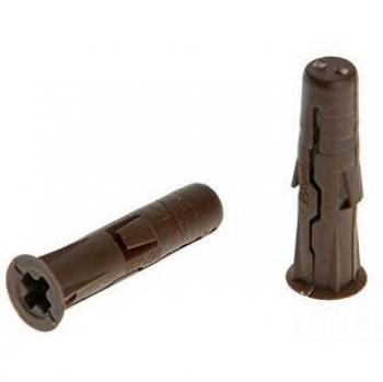 Rawlplug Brown Plastic Wall Plugs 7mm Card Of 48 | App8555