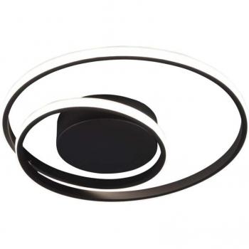 Lámpara de Techo LED Espiral Regulable Negra D.40Cm