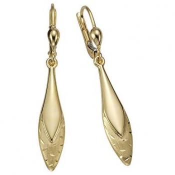 Fascination by Ellen K. 375 Gold Damenohrringe glanz matt diamantiert