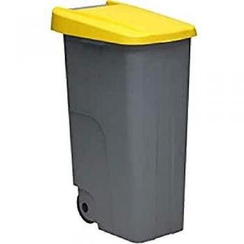 Contenedor de Residuos Reciclo Cerrado 85 Litros. Color Amarillo