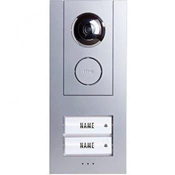 Kit d'interphone vidéo filaire 2 foyers m-e modern-electronics 41008 argent