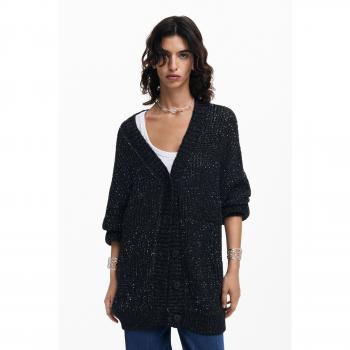 Desigual veste maille V noire (M) pour femmes
