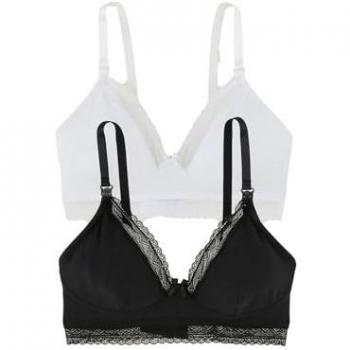 Soutien‑gorge VertbauDet 2 – Confort d’allaitement, Noir et Blanc