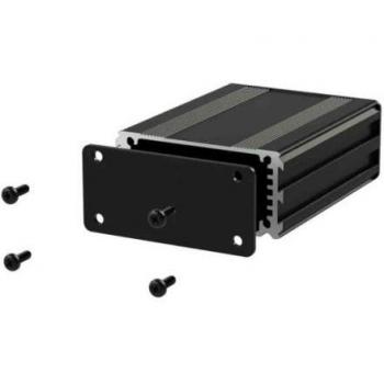 Schwarzes Gehäuse für Elektronik (Rs Pro) – 40 × 63,5 × 30 mm, Aluminium