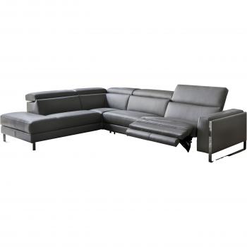CALIA ITALIA L-Form Ecksofa Pier, Relaxfunktion, grau