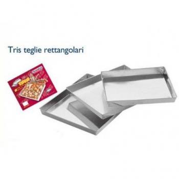 Teglie rettangolari per forno 3pz