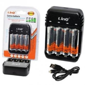 Chargeur de Piles AA/AAA avec 4 Piles Stilo 4800mAh Inclus