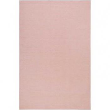 Tapis tissé main rose en laine vierge 200x290