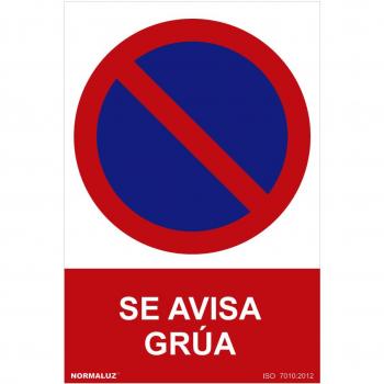 Avviso Gru Normaluz 30x40 cm PVC 0,7 mm