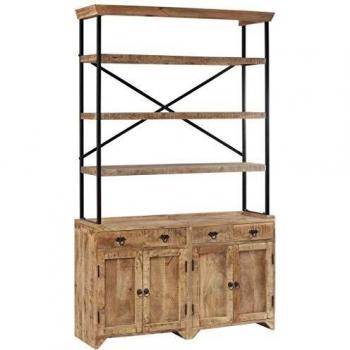 VidaXL Elegantes Sideboard aus massivem Holz 120 x 35 x 200 cm