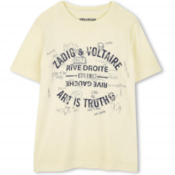 ZV Kids Tee Jaune, 12 ans, T-shirt manchons courts, Garçon