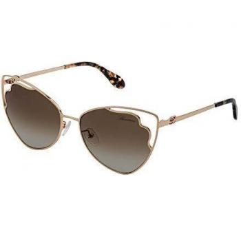 Blumarine Donna SBM152/0300 Occhiali Da Sole, 57-16-140, Oro Rosa Lucido, Lenti Camel Gradient