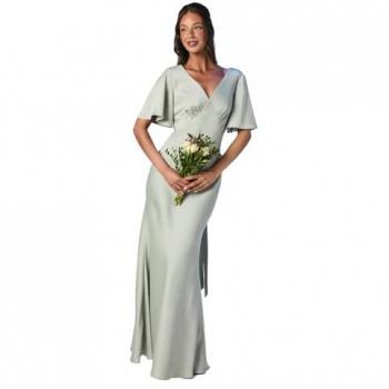 Coast Women’s Sage Tie Back Satin Crepe Bridesmaid Dress – Size 18