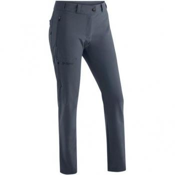 Maier Sports Latit Slim Women Trekkinghose – lange Outdoor-Hose in Grau (Gr. 48)