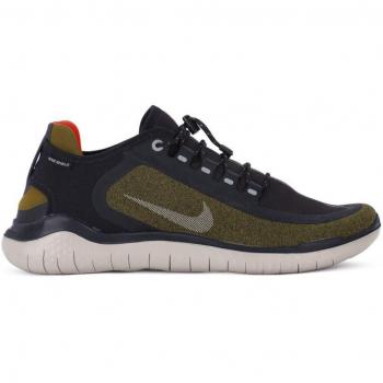 Nike Free RN 2018 Shield Laufschuhe für Herren, Olive Flak/Reflect Silver-Black-String 300, 42.5 EU