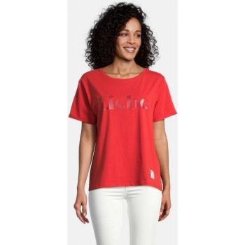 Damen­Shirt „Salzhaut MORATZ“ – Größe M, Chili‑Rot