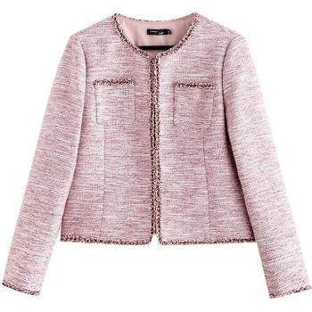 Vimly Vintage Damenjacke aus Wolle mit Rundhalsausschnitt 98109