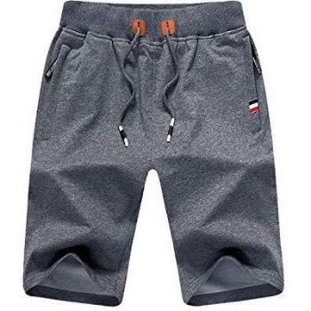 Pantaloncini Corsa Uomo Cotone Grigio 3XL