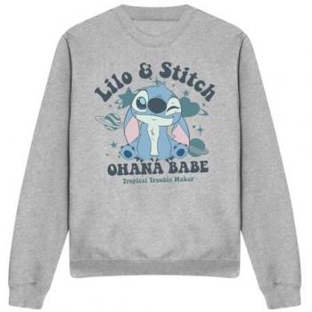 Unisex Lilo & Stitch Ohana Sweatshirt – Heather Grey Large