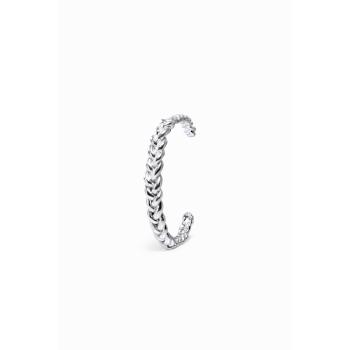 Zalio Uomo Bracciale Nero Argento U