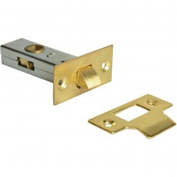 Tubular Mortice Latch, 65 mm, Brass Trim