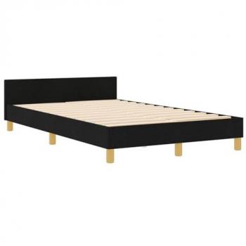 VidaXL Stilvolles Bettgestell Stoff Schwarz 120 x 190 cm