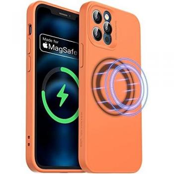 Custodia Hybrid Soft Touch per iPhone 12 Pro (Arancione, 6.1 pollici)