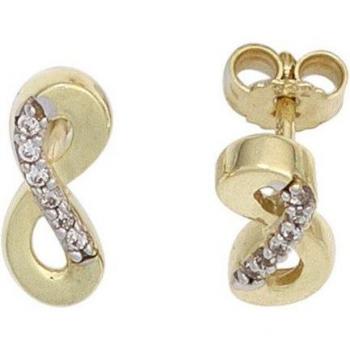 Paar Ohrstecker JOBO Ewiger Glanz in 333 Gold