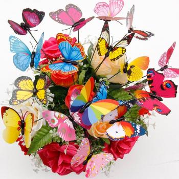 Ornamentos de Mariposa 3D para Césped y Macetas