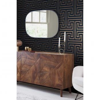 Removable Greek Key Navy Wallpaper