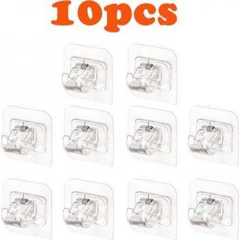 Powerful Fixed Clip Hanging Rack Hooks