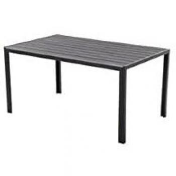 Mesa Aluminio POLYWOOD 150 cm x 90 cm Negra/Gris