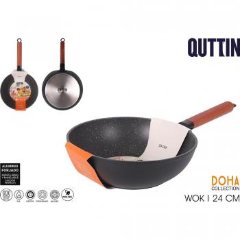 Sartén Wok 24 cm Doha – Aluminio Forjado, Cocina Universal