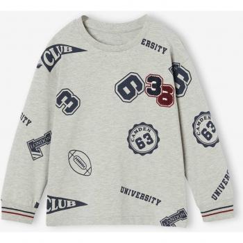 Tee-shirt garçon style universitaire gris