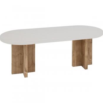 Plateau de salon Decowood Microciment Blanc Cassé 120x40