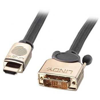 Lindy Cavo DVI-D/HDMI Gold 2m Cavo di Alta Qualità per Connessioni