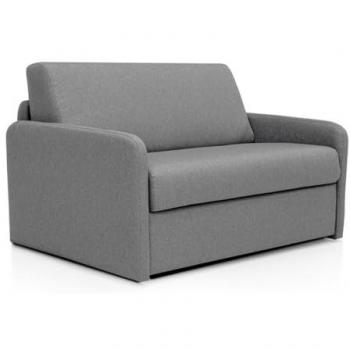 Sillón cama de tela gris claro