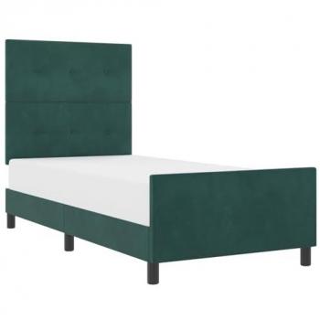 VidaXL Velvet Green 90x200 Queen Bed Frame