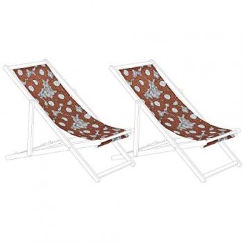 Set of 2 Poppies Design Lounger Covers