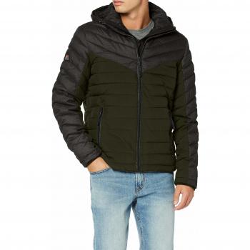 Superdry Tweed Mix Fuji Chaqueta Verde, Talla X-Large para Hombre