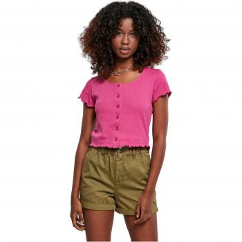 Urban Classics Damen Ripp-Shirt mit kurzem Schnitt