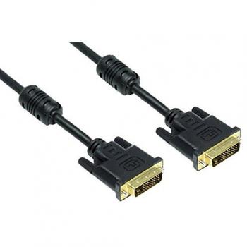 Schwarzes DVI‑DIN‑Anschlusskabel 24+1, 5 m – Good Connections®