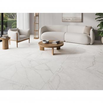 Suelo Porcelánico Mármol Blanco 120x120 cm