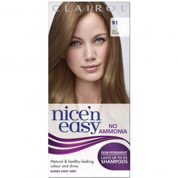 Clairol Nice 'N Easy No Ammonia Hair Color, 91 Dark Blonde