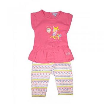 Completo 2pz bimba neonato canotta leggings Yatsi fucsia fantasia 12 mesi