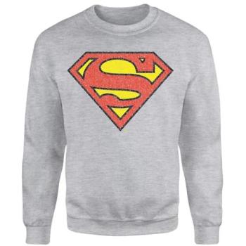 Official Superman Grey Sweatshirt with Crackle Design