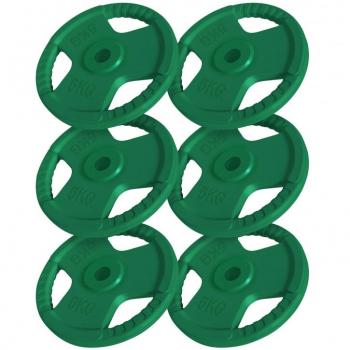 30 Kg Rubber Coated Weight Plate Set (6x5kg) 30mm